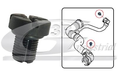 3RG Luftningsskruv / -ventil, kylare 80162 3RG 80162 Kylarlock BMW E64