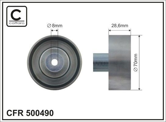 Geleiderol / omdraairol v-snaren CAFFARO 500490 CAFFARO 500490: Geleiderol Porsche 911 2002