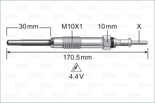 VALEO Προθερμαντήρας 345247 Προθερμαντήρας VALEO Nissan 350 Z 345247