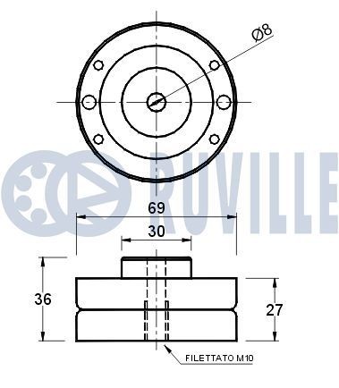RUVILLE Track rod end 917083 917083 RUVILLE track rod end for SKODA SUPERB
