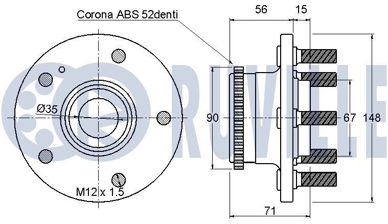 RUVILLE Rotule de direction 918227 Toyota LAND CRUISER Joint à rotule RUVILLE 918227