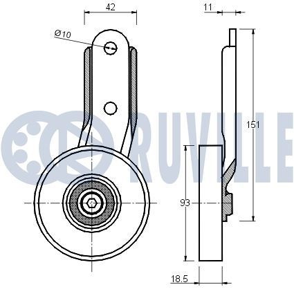 RUVILLE Suspensão, braço oscilante 985183 Casquilhos do triângulo de suspensão RUVILLE LUPO 985183 baratos