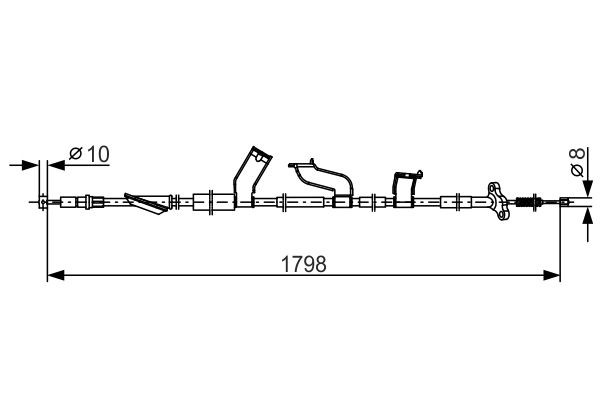 BOSCH Tross, seisupidur 1 987 482 788 1 987 482 788 Käsipidur BOSCH HONDA CR-V