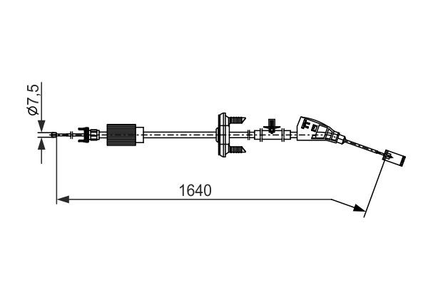 Handremkabel BOSCH 1 987 482 798 BOSCH 1 987 482 798: Handremkabel Peugeot 3008 2009