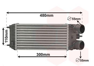 VAN WEZEL Intercooler 40014702 40014702 VAN WEZEL laddluftkylare ISUZU ELF