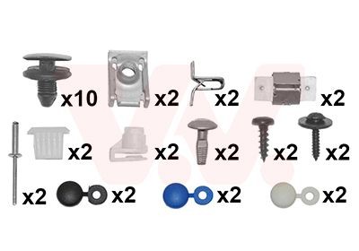 VAN WEZEL Mont.sats, stötfångare 4029794 4029794 VAN WEZEL fäste till stötfångare FORD USA MUSTANG