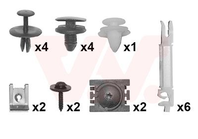 Mounting Kit, mud guard VAN WEZEL 4042796 VAN WEZEL 4042796 Wing SsangYoung REXTON 2024