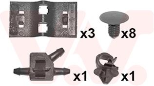 VAN WEZEL Monteringssæt, motorhjelm 4328797 Kølerhjelm VAN WEZEL MEGANE 4328797 billig