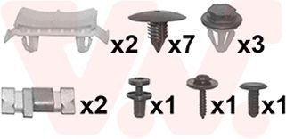 Kit de montagem, guarda-lamas VAN WEZEL 4366796 VAN WEZEL 4366796 Guarda-lamas RENAULT MODUS 2008