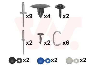 VAN WEZEL Montageset, bumper 4373794 Houder bumper Renault BT0/1 4373794 VAN WEZEL