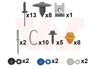 VAN WEZEL Montageset, bumper 4386794 4386794 Bumpersteun CHEVROLET SILVERADO VAN WEZEL