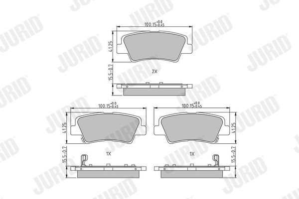 JURID Kit pastiglie freni 573816J 573816J costo Pastiglie dei freni JURID HYUNDAI SONATA
