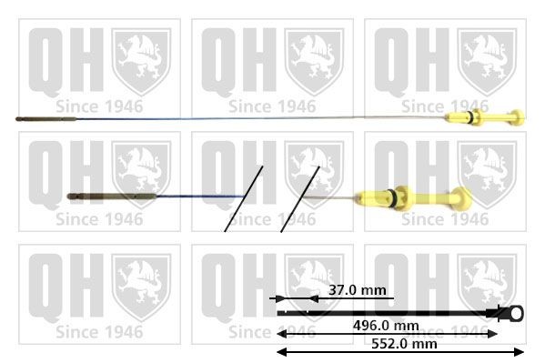 QUINTON HAZELL Jauge d'huile QOD110 QUINTON HAZELL QOD110 Jauge de niveau d'huile Mazda BT-50 d'origine
