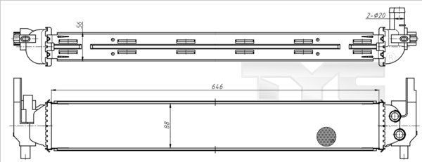 TYC Radiateur du moteur 737-0070 Radiateur de refroidissement moteur TYC A6 737-0070 pas cher