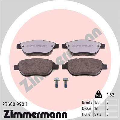 ZIMMERMANN Bremseklodser 23600.990.1 Sports bremseklodser ZIMMERMANN Lancia LYBRA 23600.990.1