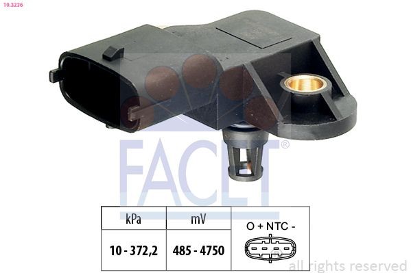 FACET Ladedrucksensor 10.3236 10.3236 FACET Kyron SUV Ladedrucksensor Preis
