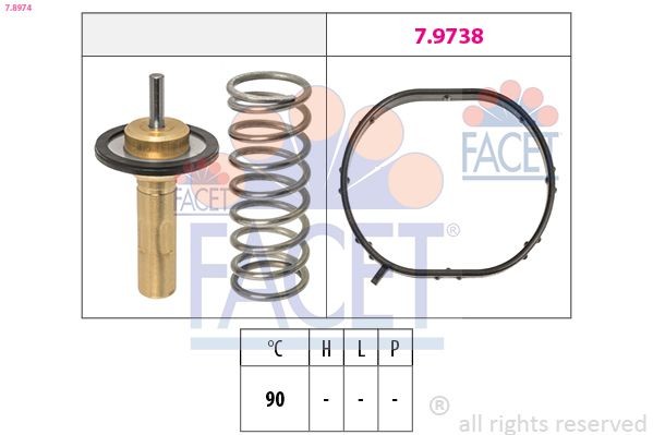 FACET Thermostat d'eau 7.8974 Thermostat liquide de refroidissement FACET 960 7.8974 pas cher