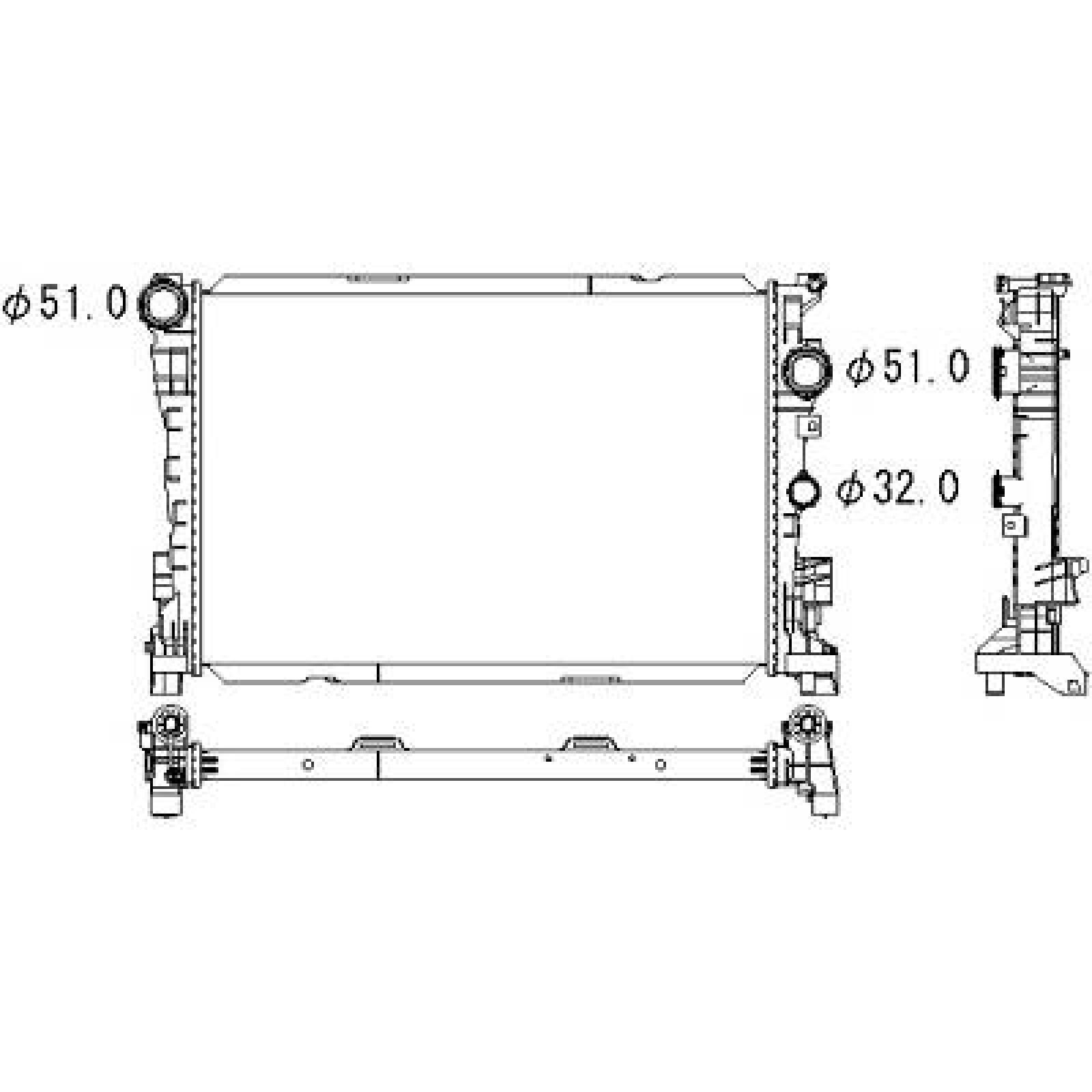DIEDERICHS Jäähdytin, moottorin jäähdytys DCM3914 DIEDERICHS DCM3914 Mercedes SLK R172 jäähdytin vaihto hinta