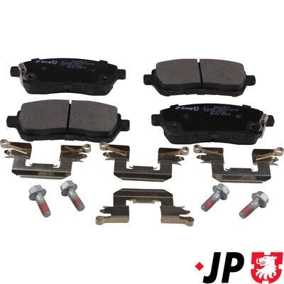 Pastilhas de travão JP GROUP 3863604610 JP GROUP 3863604610 Pastilhas dianteiras e traseiras Mazda 2 2011