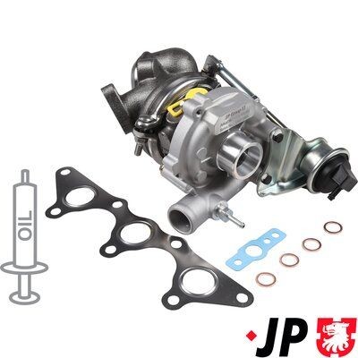 JP GROUP Turbocompresseur 6117400100 JP GROUP 6117400100 Turbocompresseur SMART Cabrio (450) 0.7 (450.441, 450.442, 450.443) 54 CV 2001