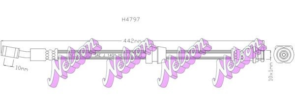 KAWE Brzdová hadica H4797 KAWE H4797 Brzdové hadičky Chevy SPARK lacné