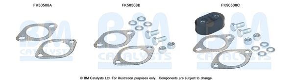 BM CATALYSTS Mounting Kit, exhaust pipe FK50508 HYUNDAI KONA BM CATALYSTS exhaust mounting kit FK50508