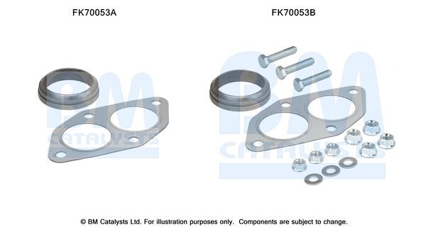 BM CATALYSTS Mounting Kit, exhaust pipe FK70053 FK70053 BM CATALYSTS exhaust mounting kit AUDI A4