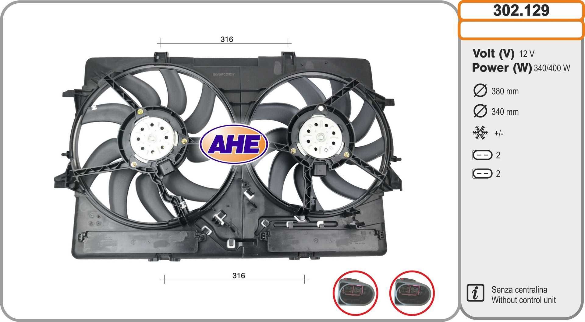 AHE Koelventilator 302.129 AHE Koelventilator KIA 302.129