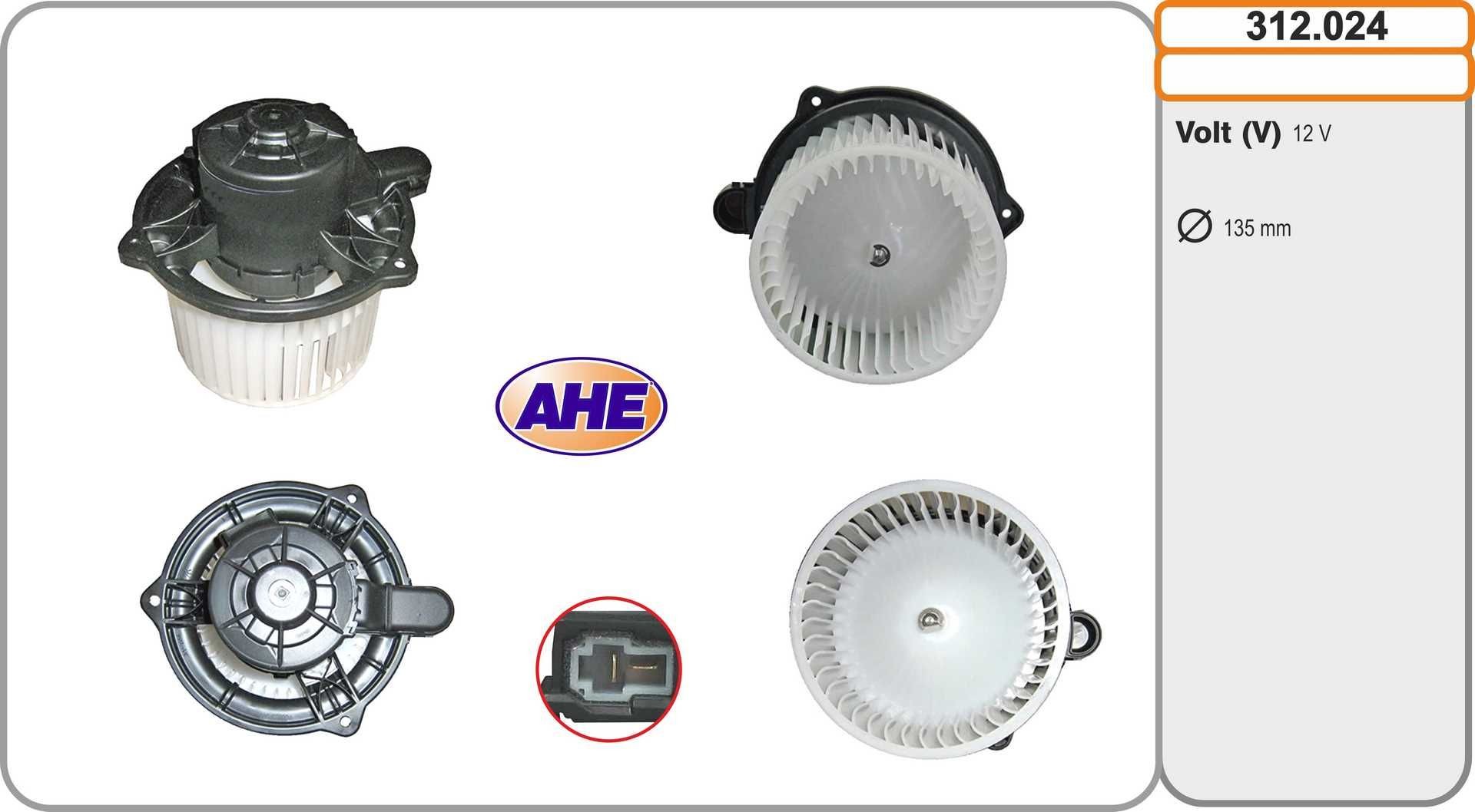 AHE Køleventilator 312.024 312.024 Køleventilator HYUNDAI TUCSON AHE