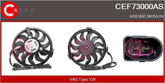 CASCO Elektromotor, Kühlerlüfter CEF73000AS CEF73000AS CASCO Skoda Octavia Combi Elektromotor, Kühlerlüfter kaufen