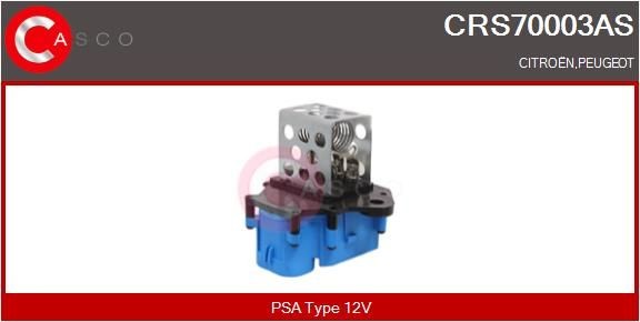 CASCO Papildus rezistors, Elektromotors-Radiatora ventilators CRS70003AS Rezistors salona ventilators CASCO SEBRING CRS70003AS lēti