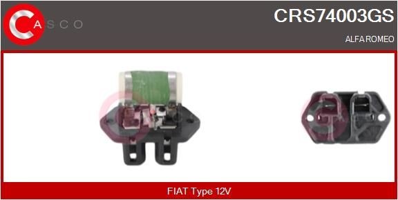 CASCO Esivastus, sähkömoottori-jäähdytystuuletin CRS74003GS CASCO CRS74003GS MERCEDES-BENZ VITO puhaltimen etuvastus