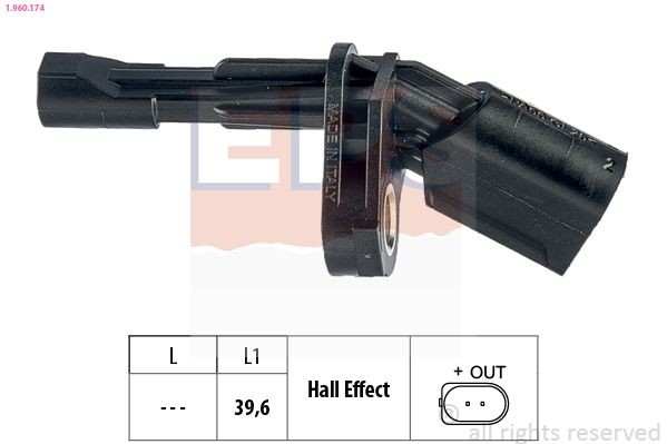 EPS Devējs, Riteņu griešanās ātrums 1.960.174 ABS devējs EPS Z3 1.960.174 lēti
