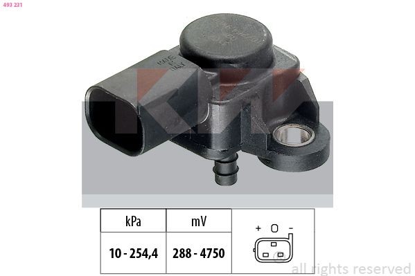 KW Turbodruksensor 493 231 Ford TRANSIT CUSTOM Turbodruksensor KW 493 231