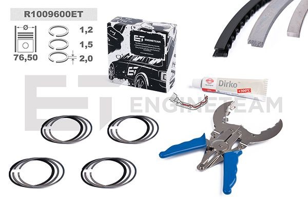 ET ENGINETEAM Stempelringsett R1009600ET Stempelringer ET ENGINETEAM POLO R1009600ET billige