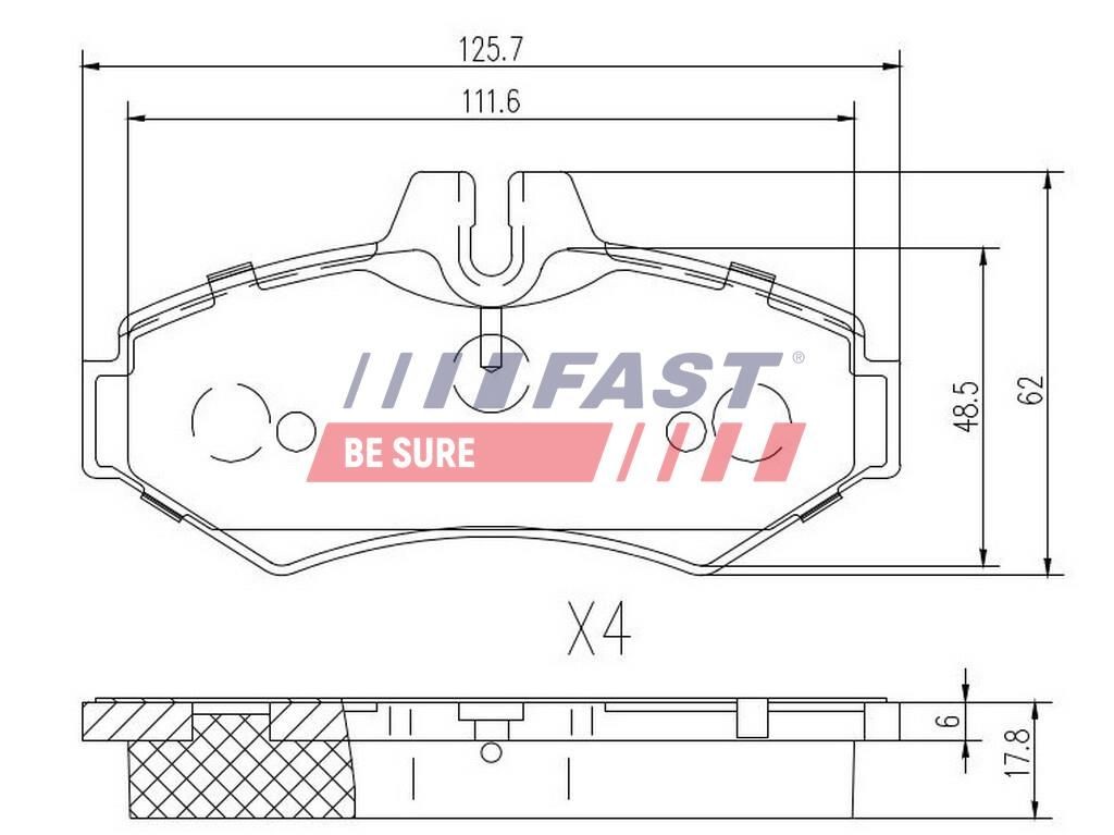 FAST Fékbetét készlet, tárcsafék FT29014 Sport fékbetét FAST FT29014 olcsó