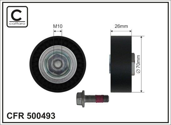 CAFFARO Geleiderol / omdraairol v-snaren 500493 500493 Geleiderol CAFFARO MITSUBISHI L 200