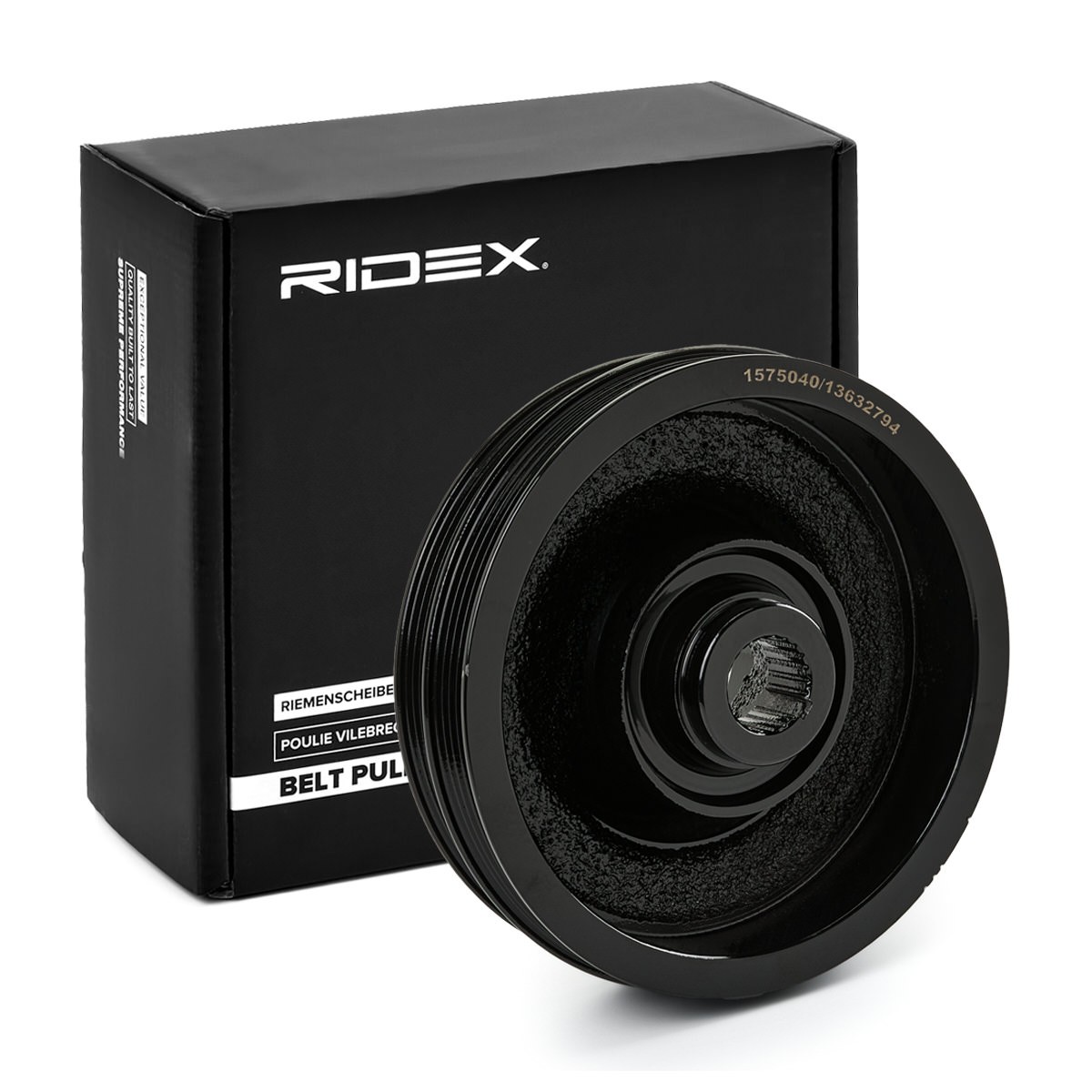 RIDEX Piedziņas skriemelis, Kloķvārpsta 3213B0128 Piedziņas skriemelis kloķvārpsta RIDEX Honda CR-V 3213B0128