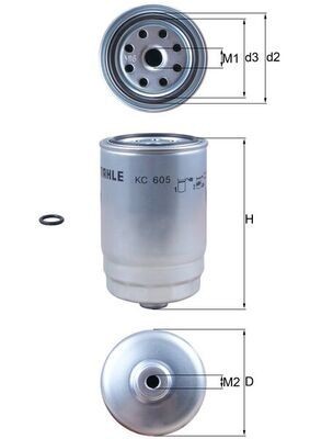 KNECHT Brændstof-filter KC 605D Brændstoffilter KNECHT Hyundai BAYON KC 605D