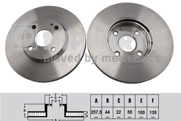 NIPPARTS Brake disc N3303103 N3303103 NIPPARTS brake discs for MAZDA MX-5
