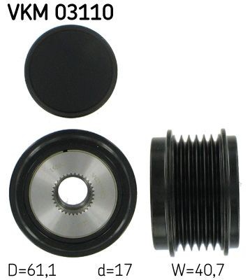 SKF Generátor szabadonfutó VKM 03110 Javítókészletek SEAT Leon IV (KL1): Generátor szabadonfutó SKF VKM 03110