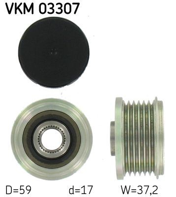 SKF Ģeneratora brīvgaitas mehānisms VKM 03307 Ģeneratora brīvgaitas mehānisms SKF BX VKM 03307 lēti