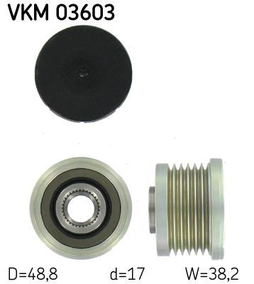 SKF Vapaakytkin VKM 03603 VKM 03603 SKF Laturin osat Nissan QASHQAI hinta