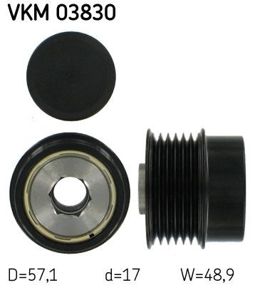 SKF Ελεύθερη περιστροφή γεννήτριας VKM 03830 VKM 03830 Τροχαλία δυναμό LANCIA DELTA SKF