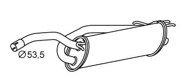 VEGAZ Bakre ljuddämpare FTS-426 FTS-426 VEGAZ bakre ljuddämpare LANCIA MUSA