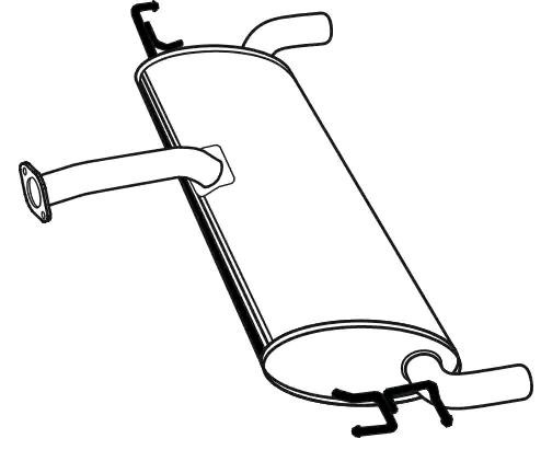 Panela de escape traseira VEGAZ HUS-208 VEGAZ HUS-208 Panela de escape traseira HYUNDAI TUCSON 2022