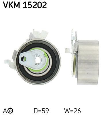 SKF Strammehjul, registerreim VKM 15202 Strammerull, tannrem SKF Opel ADAM VKM 15202
