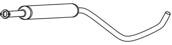 VEGAZ Stredný tlmič výfuku OS-757 Stredný tlmič Chevrolet M300 OS-757 VEGAZ