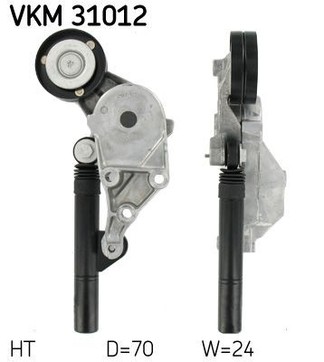 SKF Poulie, tendeur de courroie d'accessoire VKM 31012 VKM 31012 Poulie de galet tendeur Volkswagen CALIFORNIA SKF