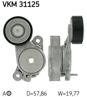 SKF Strammehjul, kilerem VKM 31125 Strammerull SKF Seat CORDOBA VKM 31125